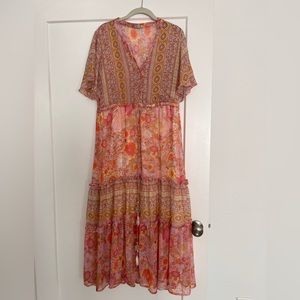 SMF chiffon  pink floral dress